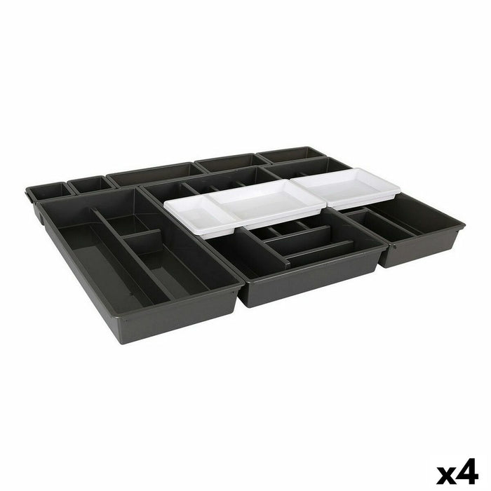 Organizator pentru tacâmuri Tontarelli Bella Negru 10 Piese 70 x 49,2 x 6,7 cm (4 Unități)