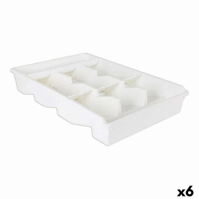 Organizator pentru tacâmuri Tontarelli Bella plus Alb 43,6 x 28,7 x 7,13 cm (6 Unități)