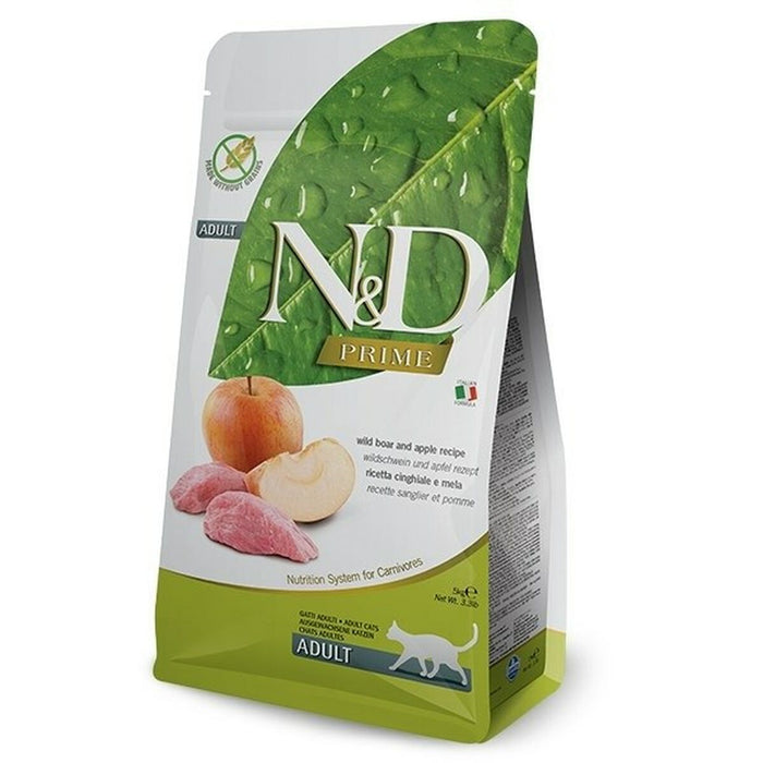 Mâncare pentru pisici Farmina N&D CAT PRIME Adult Măr Laukinis šernas 5 kg