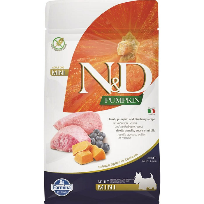 Nutreț Farmina N&D Mini Adult Afine Carne de oaie Dovleac 800 g
