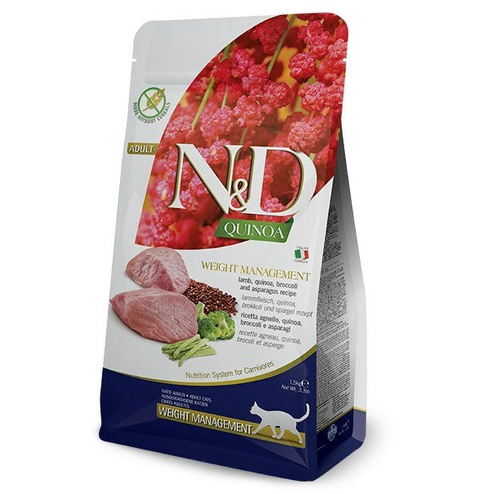 Mâncare pentru pisici Farmina N&D CAT QUINOA WEIGHT MANAGEMENT Adult Carne de oaie Brocoli 5 kg