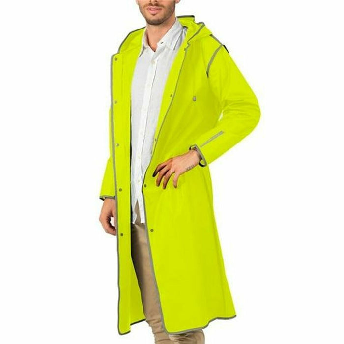 Geacă Impermeabilă cu Glugă Perletti City Trench Unisex Galben Reflectorizant/ă