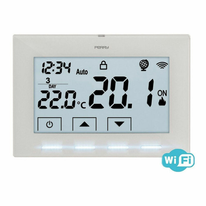 Cronotermostat fără Fir Perry 1tx cr029 Wi-Fi Alb