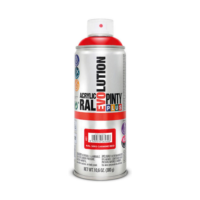 Spray cu vopsea Pintyplus Evolution RAL 3002 400 ml Carmine Red