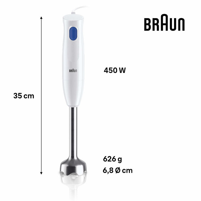 Mixer cu Pahar Braun MQ10.001MWH Albastru/Alb 450 W 600 ml