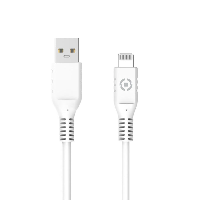Cablu USB la Lightning Celly Alb 1 m