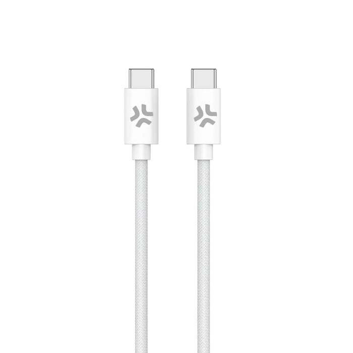 Cablu USB-C Celly USBCUSBCCOTTWH Alb 1,5 m