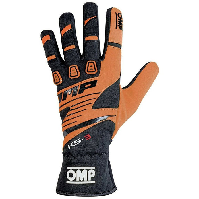 Karting Gloves OMP KS-3 S Negru Portocaliu