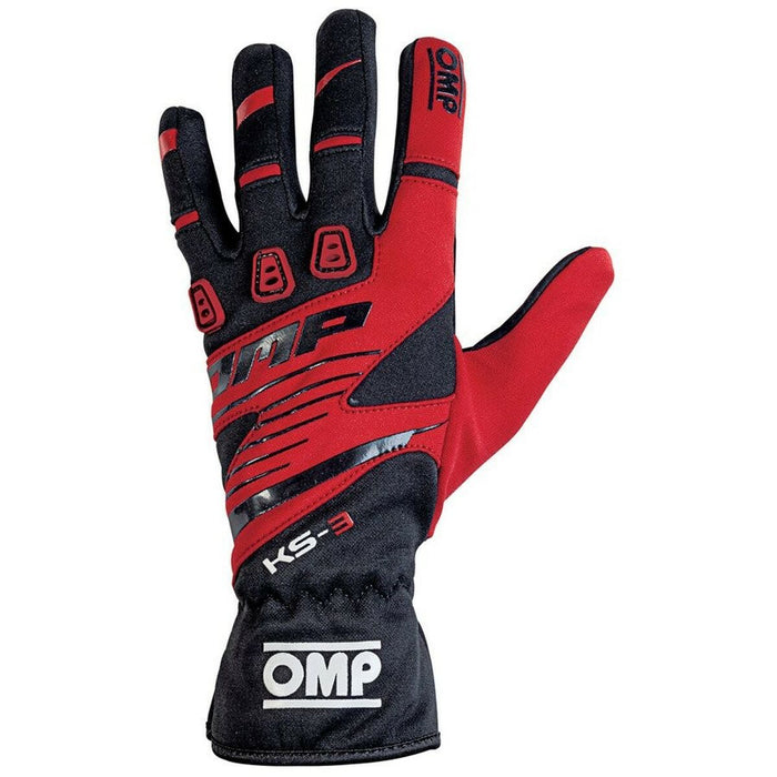Karting Gloves OMP KS-3 Roșu/Negru XS