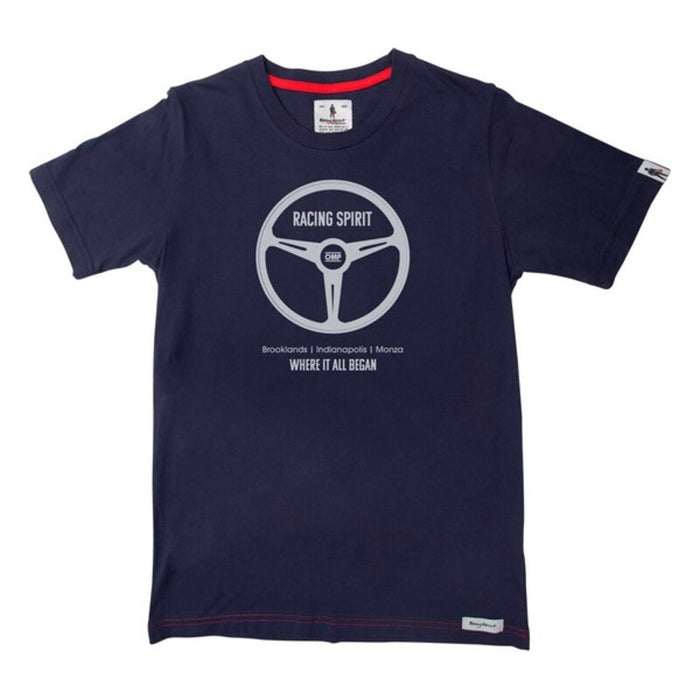 Tricou cu Mânecă Scurtă Bărbați OMP Navy Where It All Began Bleumarin