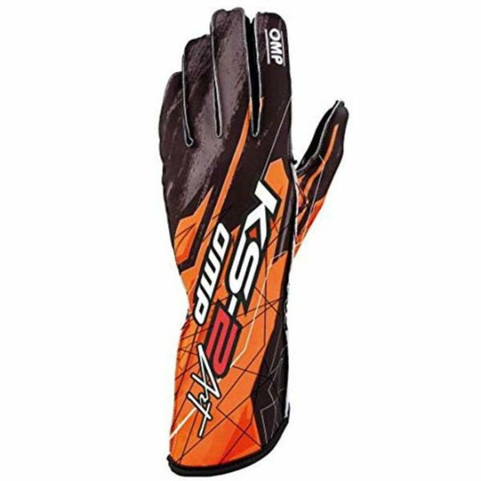 Karting Gloves OMP KS-2 ART Portocaliu Mărimea M