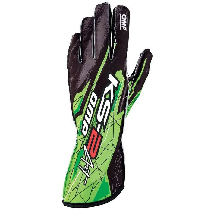 Karting Gloves OMP KS-2 ART Negru/Verde Negru M