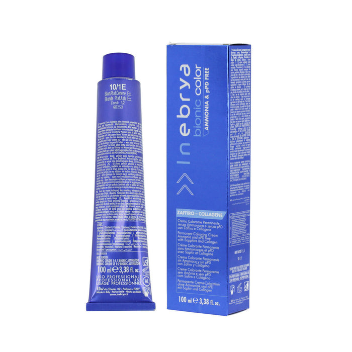 Vopsea Permanentă Inebrya Bionic Color Nº 10/1E Blonde Platinum Ash Extra 100 ml