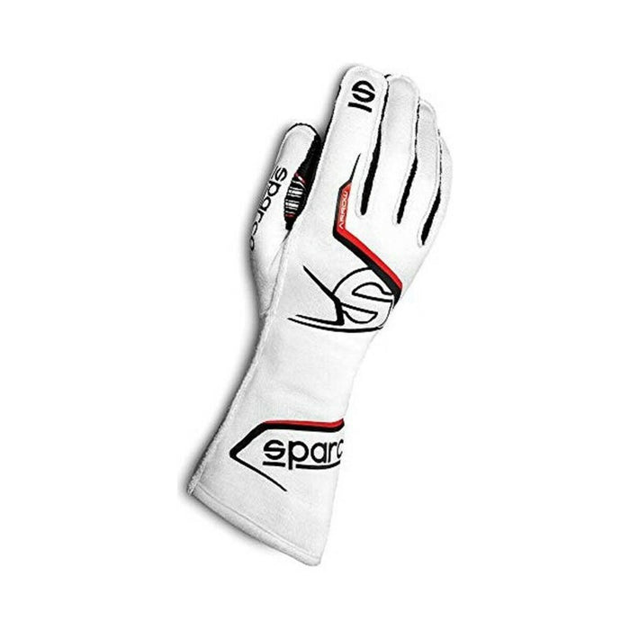 Men's Driving Gloves Sparco Alb Roșu/Negru