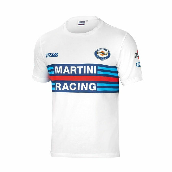 Tricou cu Mânecă Scurtă Sparco MARTINI RACING Mărimea L Alb