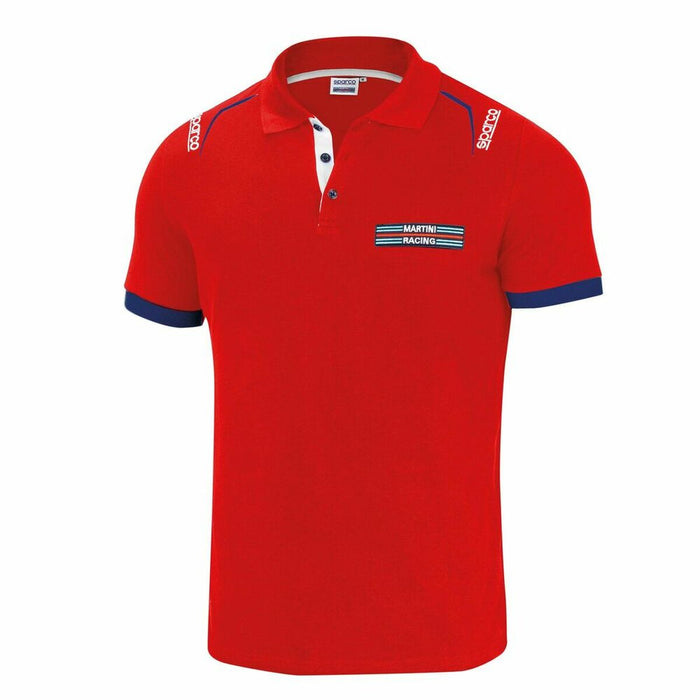 Tricou Polo cu Mânecă Scurtă Bărbați Sparco Martini Racing Roșu