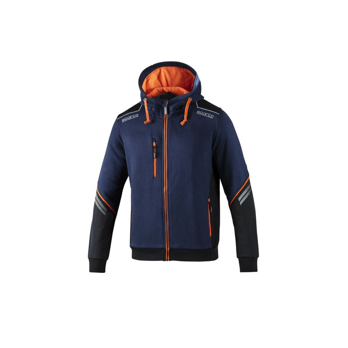 Hanorac cu Glugă Bărbați Sparco S02414BMAF3L Albastru Bleumarin (L)