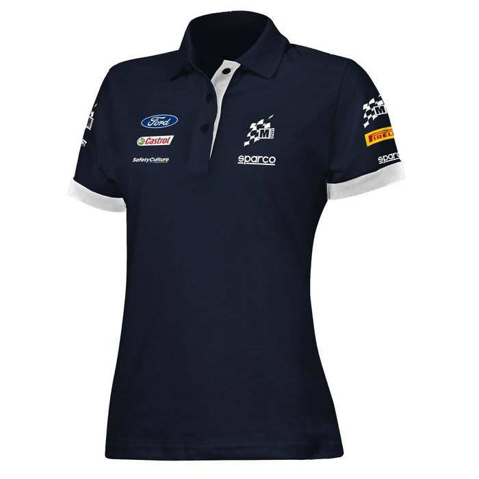 Tricou Polo cu Mânecă Scurtă Sparco S013007MSBM3L Bleumarin Femeie L