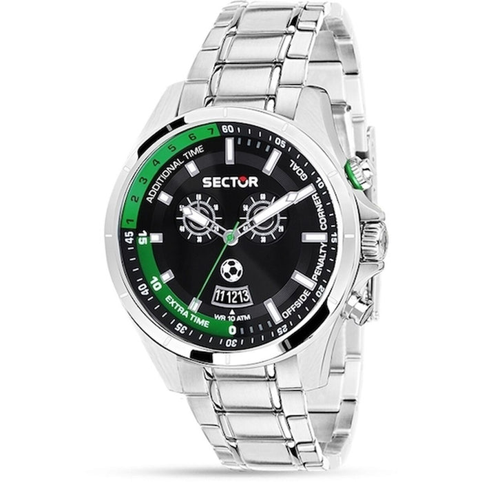Ceas Bărbați Sector MASTER SOCCER Negru Argintiu (Ø 46 mm)