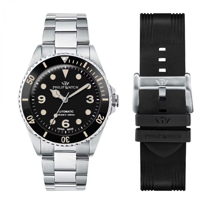 Ceas Bărbați Philip Watch R8223216008 Negru Argintiu