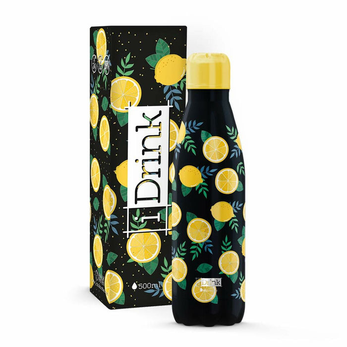 Sticla Termoizolantă iTotal Negru Lămâie 500 ml