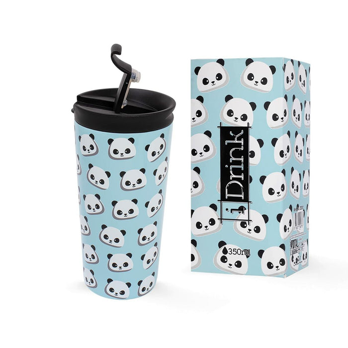Cană Termos cu Capac iTotal Perete dublu Albastru Urs Panda Oțel inoxidabil 350 ml