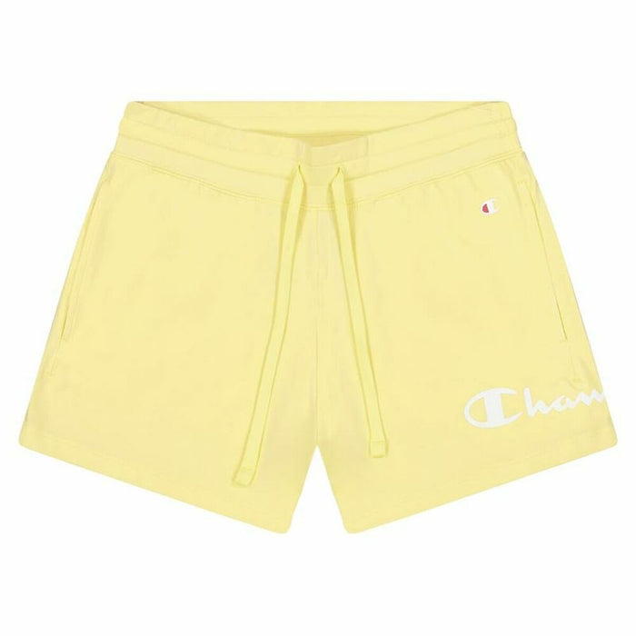 Pantaloni Scurți Sport pentru Damă Champion Drawcord Pocket Galben