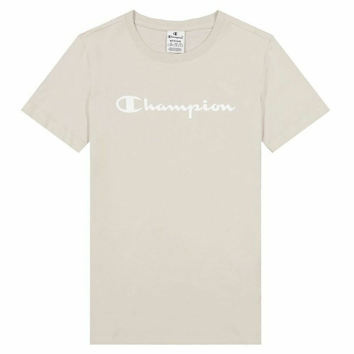 Tricou cu Mânecă Scurtă Femei Champion Big Script Logo Alb