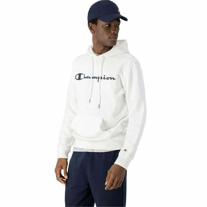 Hanorac cu Glugă Bărbați Champion Hooded Sweatshirt M Alb