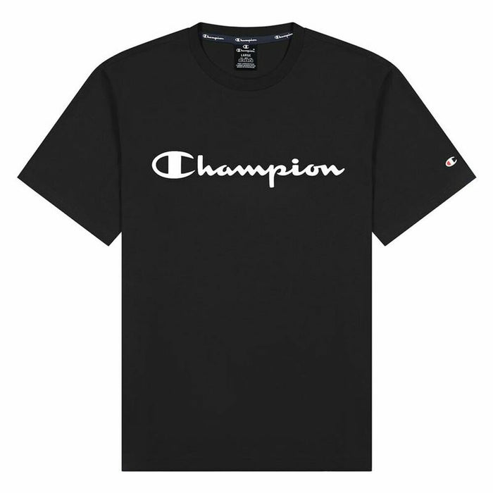 Tricou cu Mânecă Scurtă Champion Crewneck Script Logo M Negru