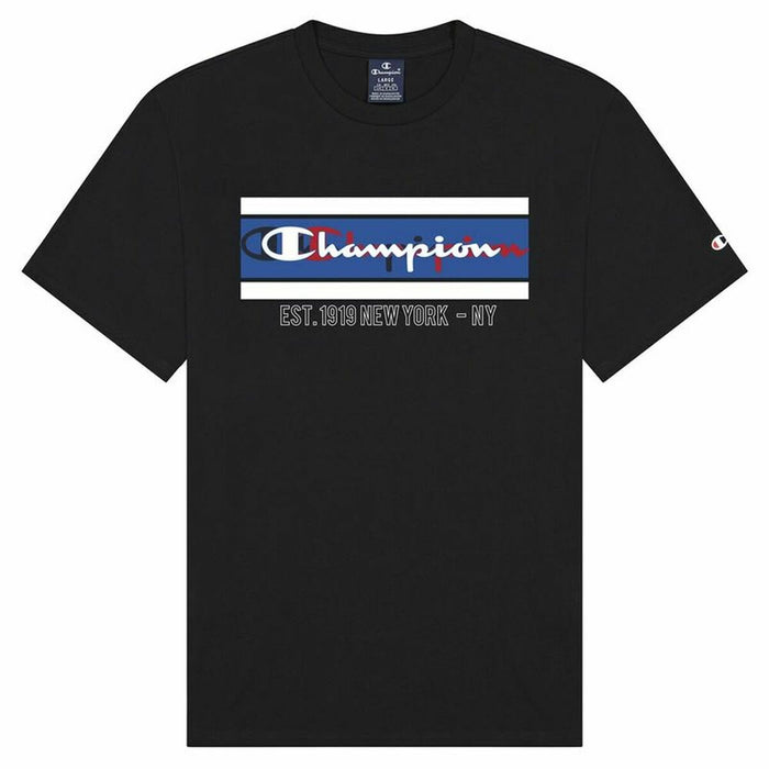 Tricou cu Mânecă Scurtă Bărbați Champion New York Negru