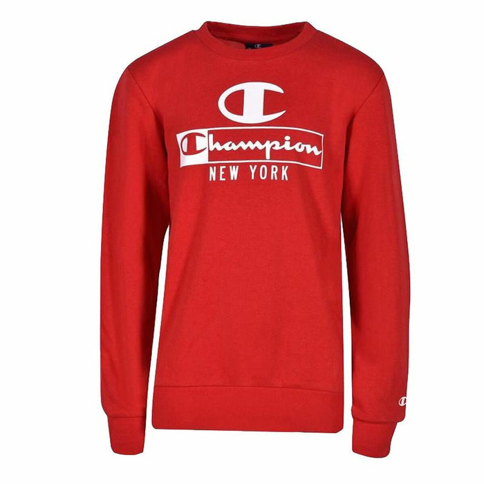 Hanorac cu Glugă Bărbați Champion Crewneck Alb Roșu