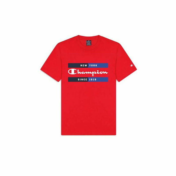 Tricou cu Mânecă Scurtă Bărbați Champion Crewneck Roșu