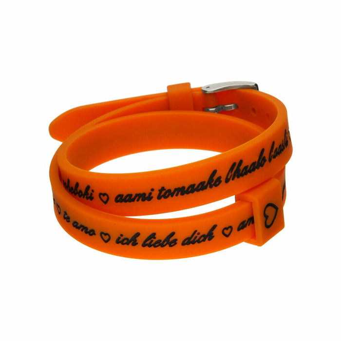 Brățară Damă il mezzometro I LOVE YOU SILVER - SILICONE BRACELET