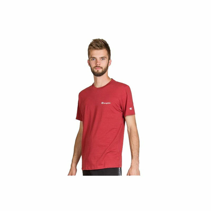 Tricou cu Mânecă Scurtă Bărbați Champion Crewneck Roșu