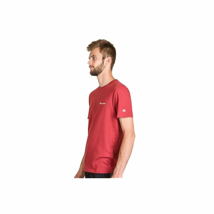 Tricou cu Mânecă Scurtă Bărbați Champion Crewneck Roșu