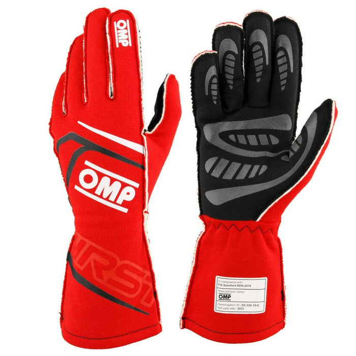 Mănuși OMP FIRST Roșu XL FIA 8856-2018