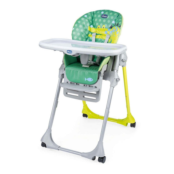 Scaun înalt Chicco Crocodil + 6 Luni Versatil și adaptabil