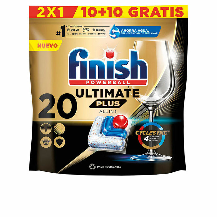 Pastile pentru Mașina de spălat vase Finish Ultimate Plus (20 Unități)