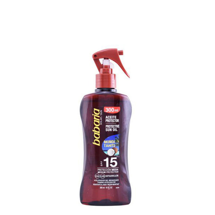 Ulei Protector Monoi Tahiti Babaria Solar Aceite Monoi Tahiti SPF 15 (300 ml) Spf 15 300 ml