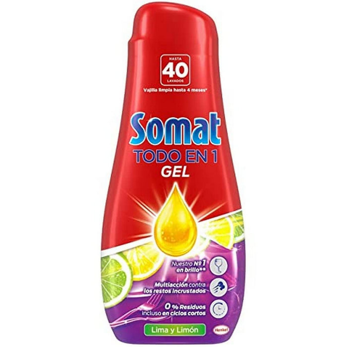 Gelul de spălat vase manual Somat Lămâie 720 ml Toate într-unul 40 de spălări