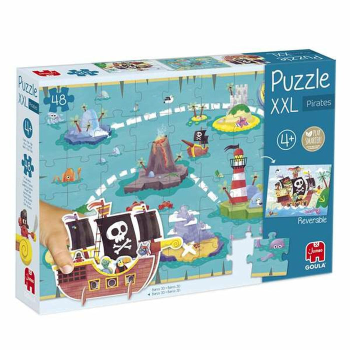 Puzzle pentru Copii Diset XXL Barcă Pirat 48 Piese