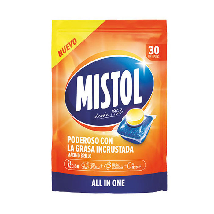 Pastile pentru Mașina de spălat vase Mistol (30 Unități)