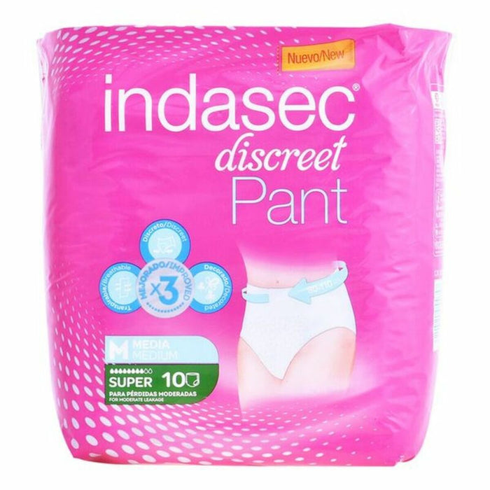 Scutece pentru Incontinență Pant Super Talla Mediana Indasec (10 uds)