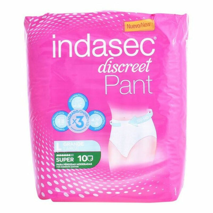 Scutece pentru Incontinență Pant Super Talla Grande Indasec (10 uds)