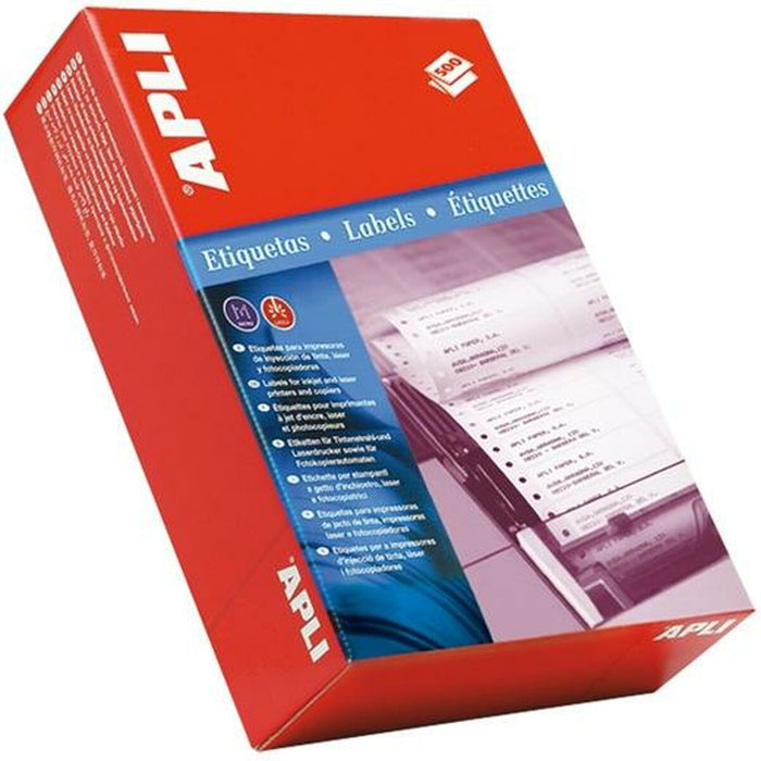 Etichete pentru Imprimantă Apli 500 Frunze Imprimantă Matrice Alb 88,9 x 23,3 mm