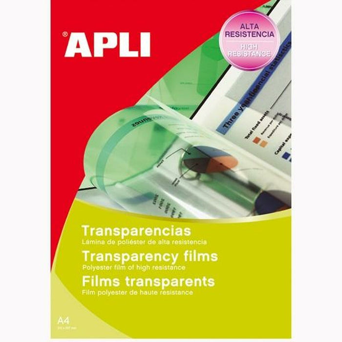 Etichete pentru Imprimantă Apli Alb Transparent 20 Frunze 210 x 297 mm