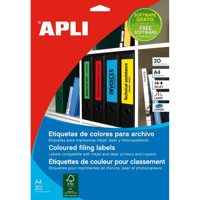 Etichete pentru Imprimantă Apli Albastru 190 x 61 mm