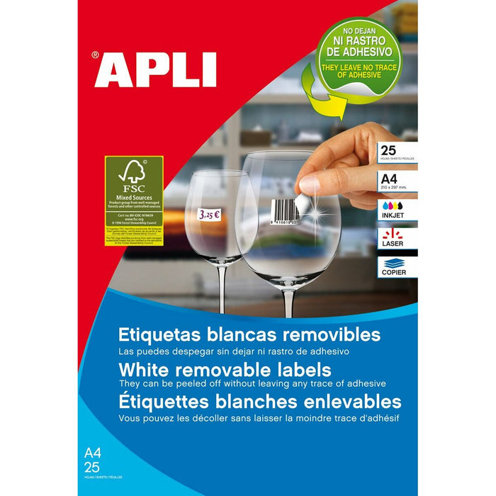Etichete pentru Imprimantă Apli 10199 Alb 25 Frunze 35,6 x 16,9 mm