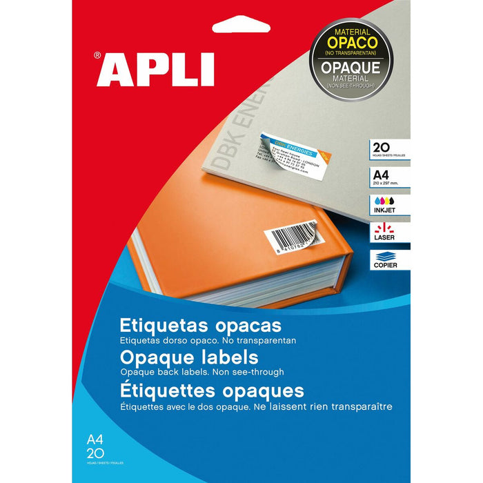 Etichete autoadezive Apli Alb 25,4 x 10 mm 114 x 10 mm